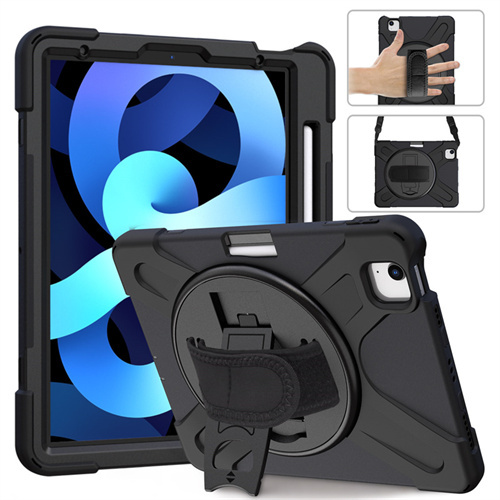 Shockproof Case with Screen Protector Pencil Holder 360° Rotating Hand Strap &Stand, Case for iPad 10.9 inch